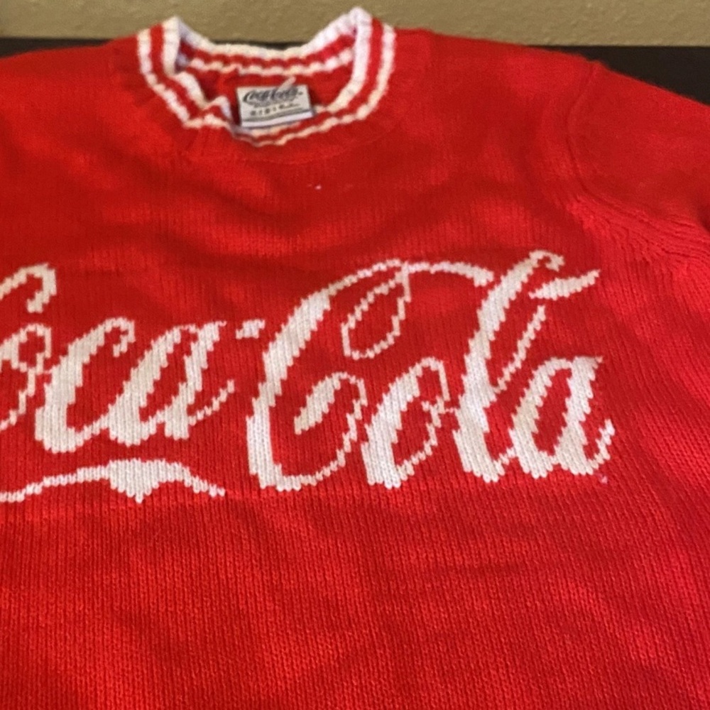 Coca Cola Red Crewneck Sweater with White Logo